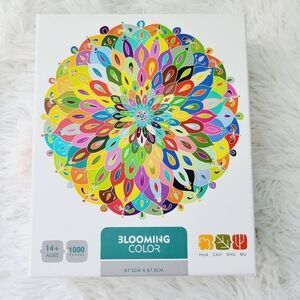 Blooming Color Mandala 1000 Piece Round Puzzle